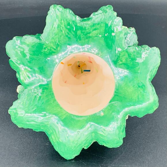 Ceramic Christmas Tree 8" Christmas Village Small Multicolored Lights Imperfect - Picture 4 of 7